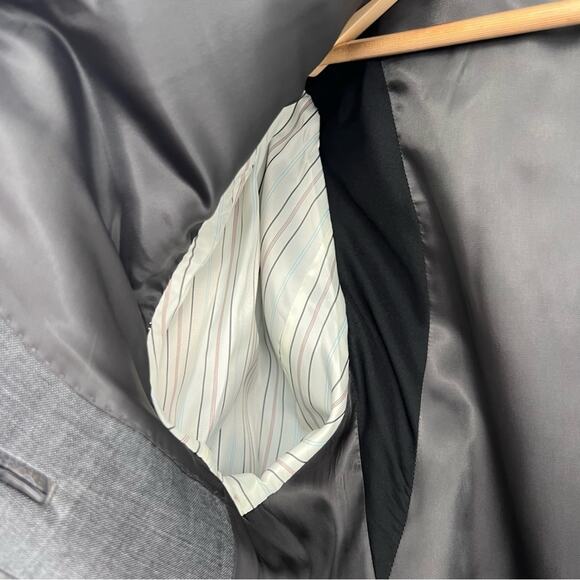 Lauren Ralph Lauren Mens Sportcoat Suit Jacket Blazer 2 button gray wool Stretch - Picture 7 of 15